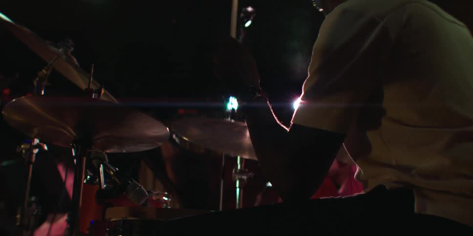 A band is performing together