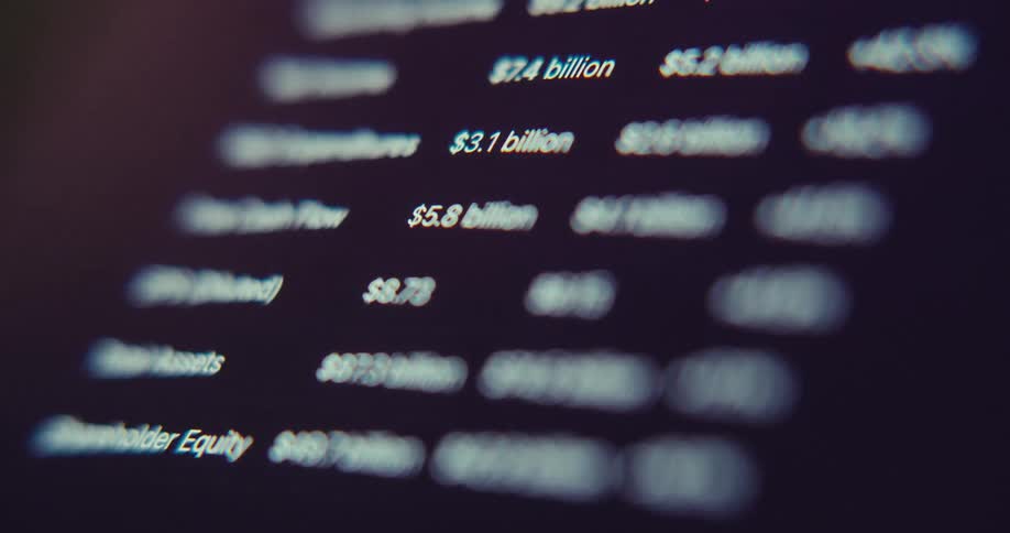 A dark screen with some numbers and letters written in white text