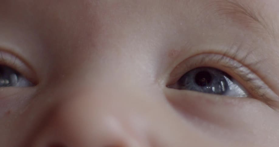 A baby's eyes are shown