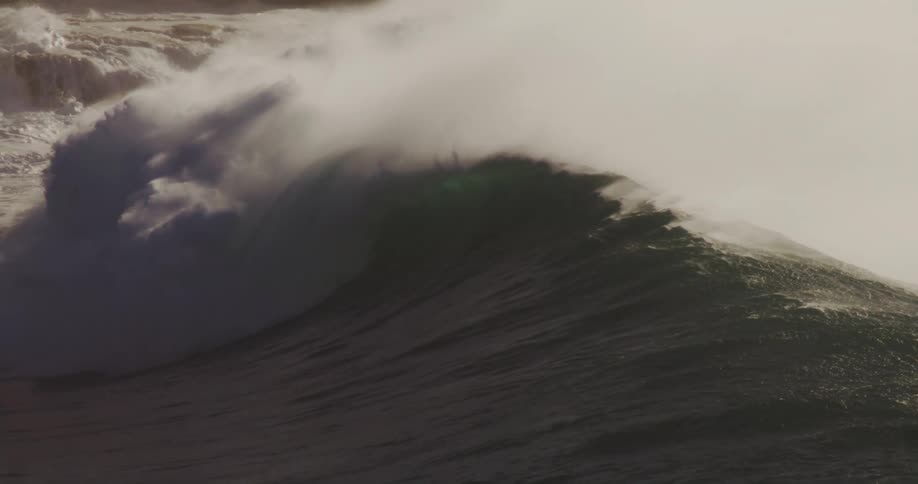 A large wave breaking