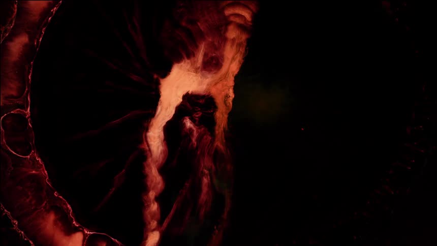 The abstract fluid art moves out in a wave