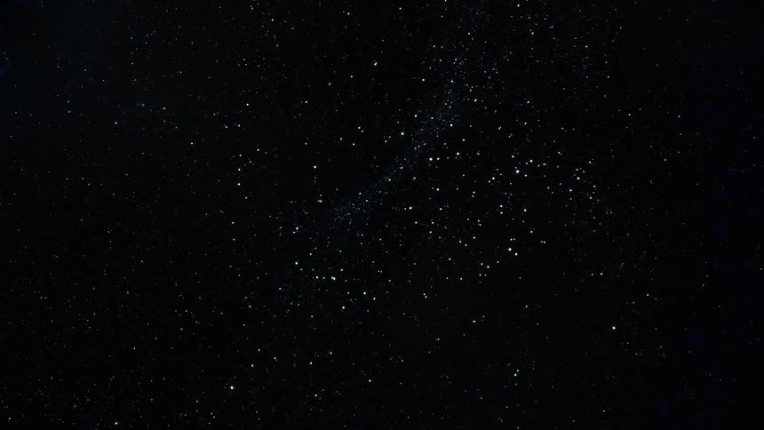 The space is filled with stars moving in different directions