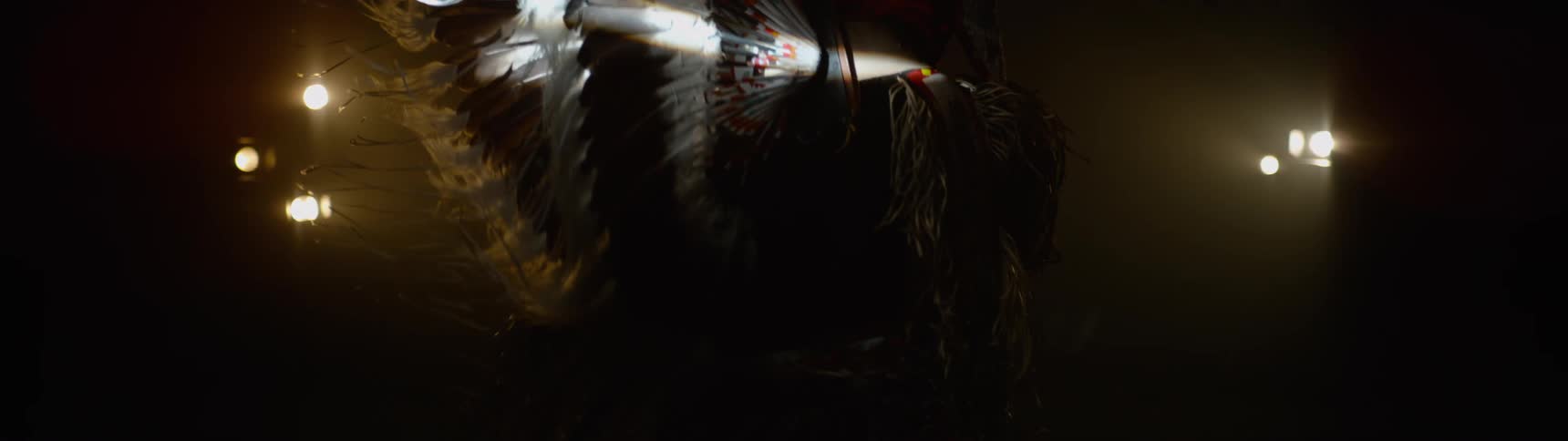 Person wearing traditional indigenous clothing