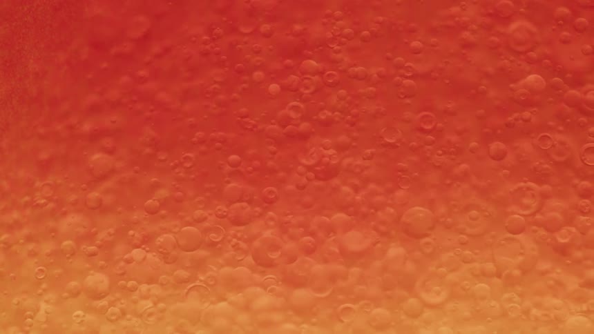 The foam moves around in the drink
