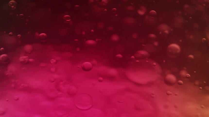 Close up of a liquid with bubbles