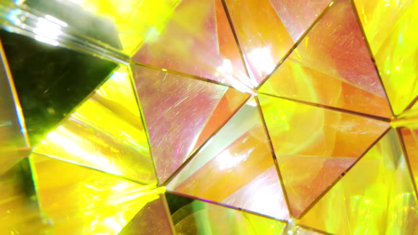 Yellow shimmering triangles