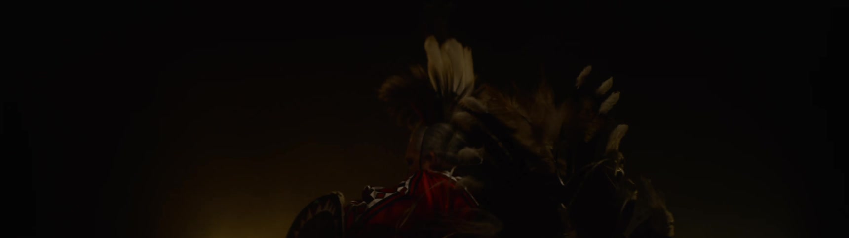 The dancer in a costume spins around