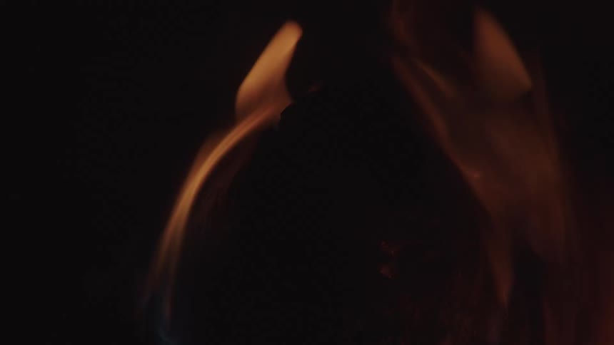 Pigs head roasted over a fire