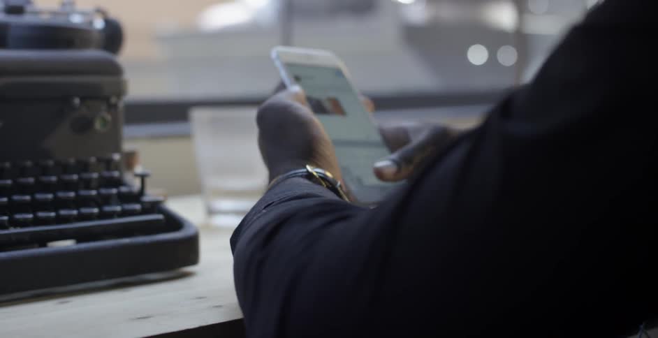 A person using their phone