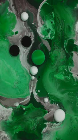 Green and white splotches