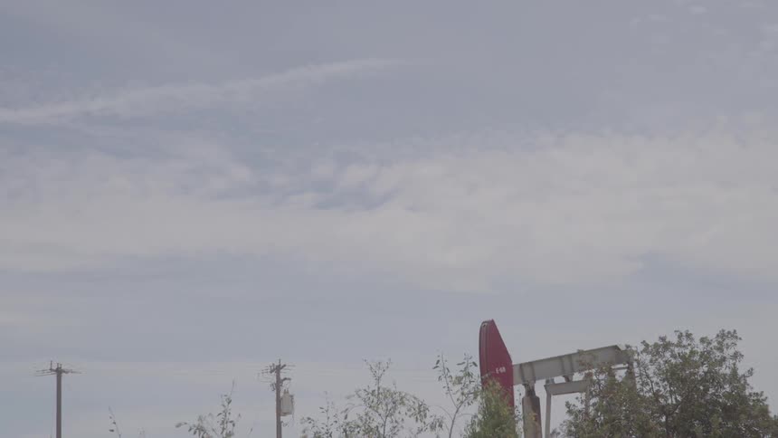 An oil rig pulls up oil