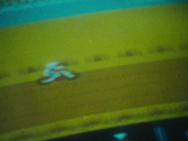 Close up of a screen displaying a game