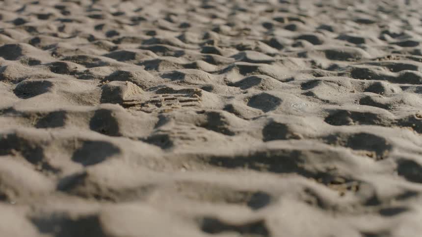 Bumps and show prints in sand