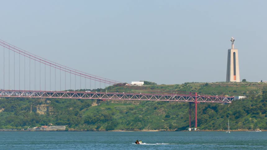 Vehicles driving on a bridge