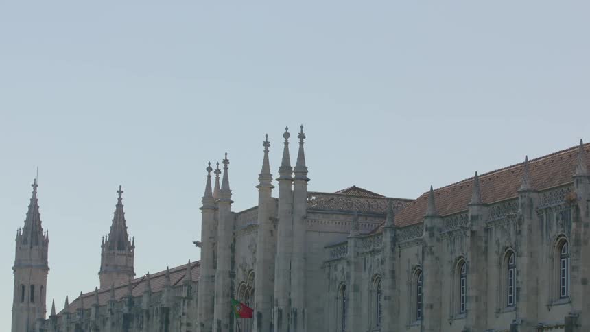 View of a castle on a cloudy day