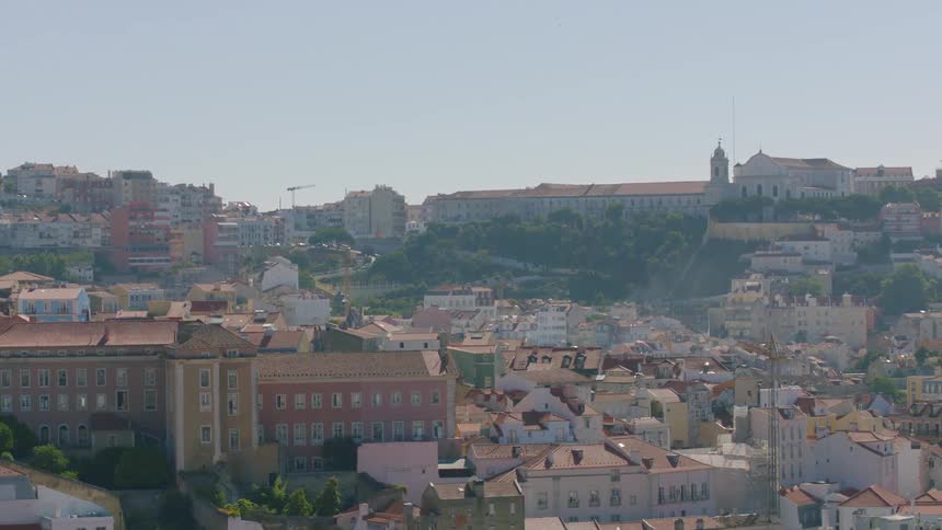 Dense city on a clear day