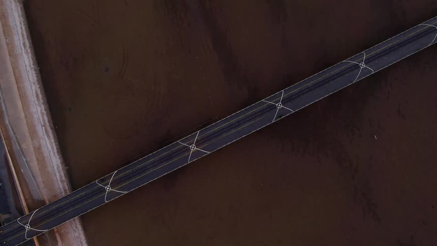 A bridge is shown from above