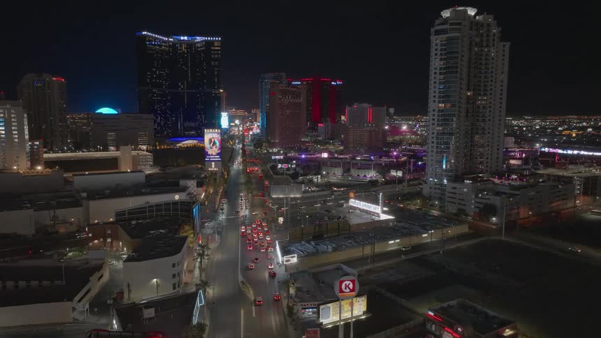 A panoramic view of the Las Vegas strip