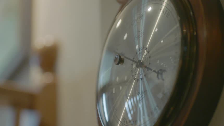 A clock stands in a building