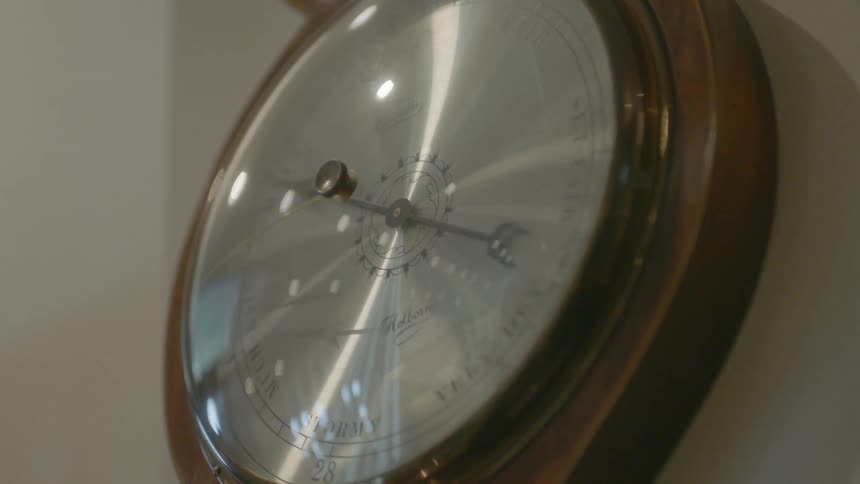 A clock stands in a building