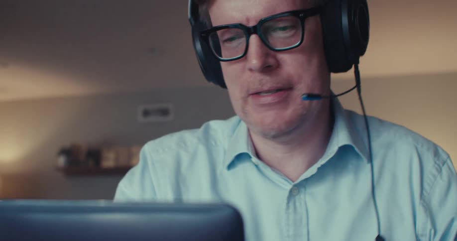 A man on a business call