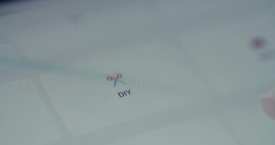 A person is sliding along the apps on his phone