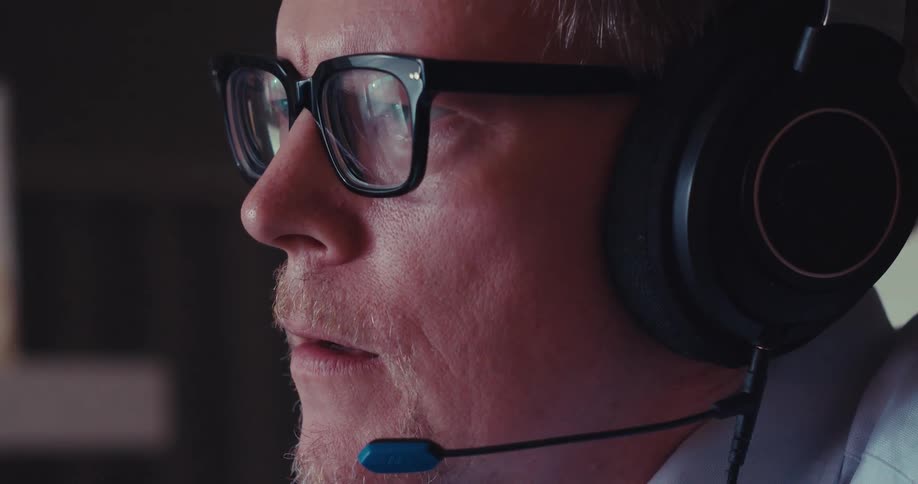 A man on a business call