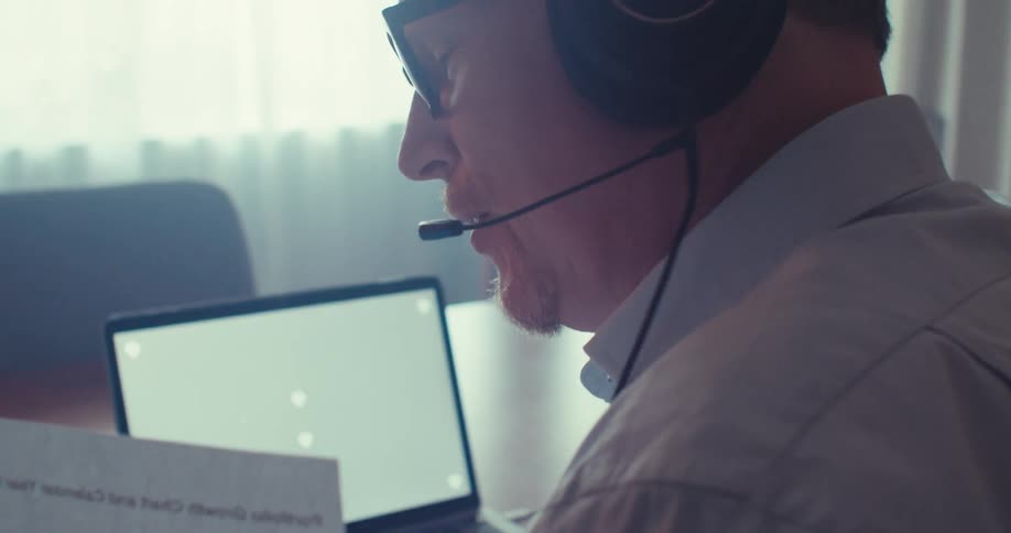 A man on a business call