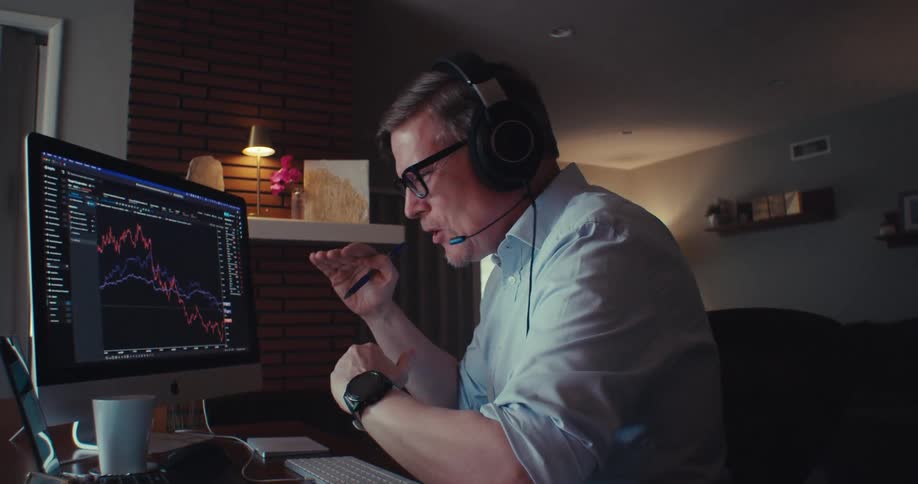 A man on a business call