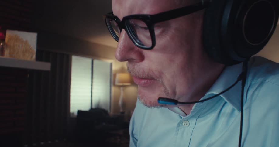 A man on a business call
