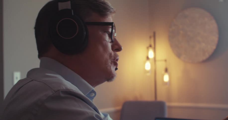 A man on a business call