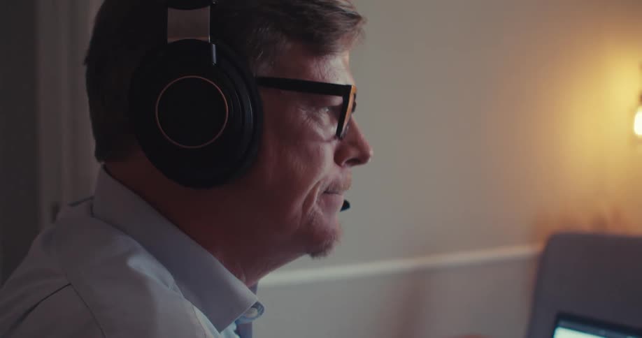 A man on a business call