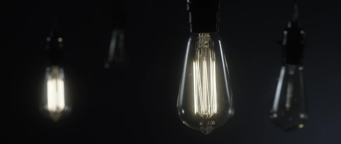 Light bulb rocking back and forth