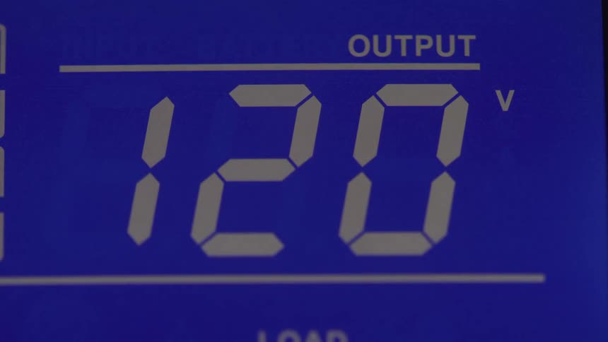 Screen with numbers being displayed