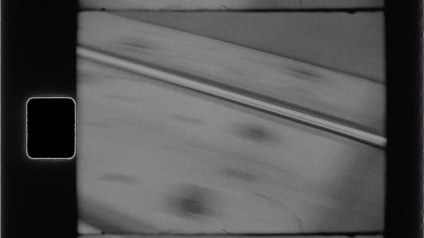 A railroad track runs into the distance