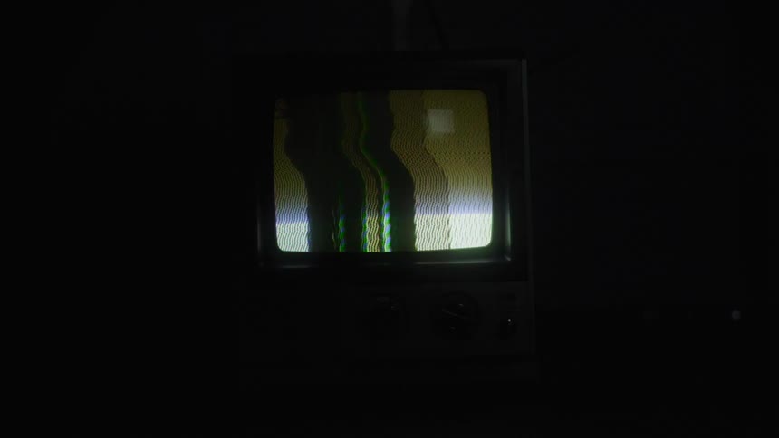 Static is on the television screen
