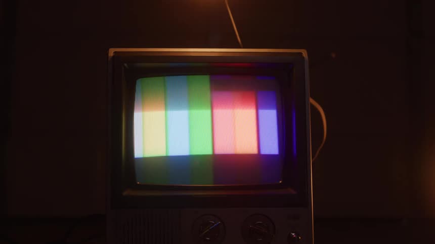Television displaying colors in a lowlight room