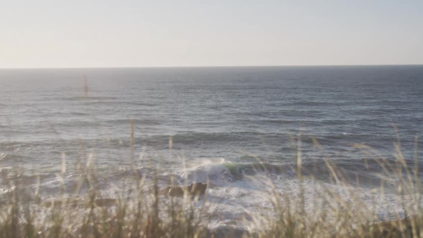 Landscape of a rough sea at dawn