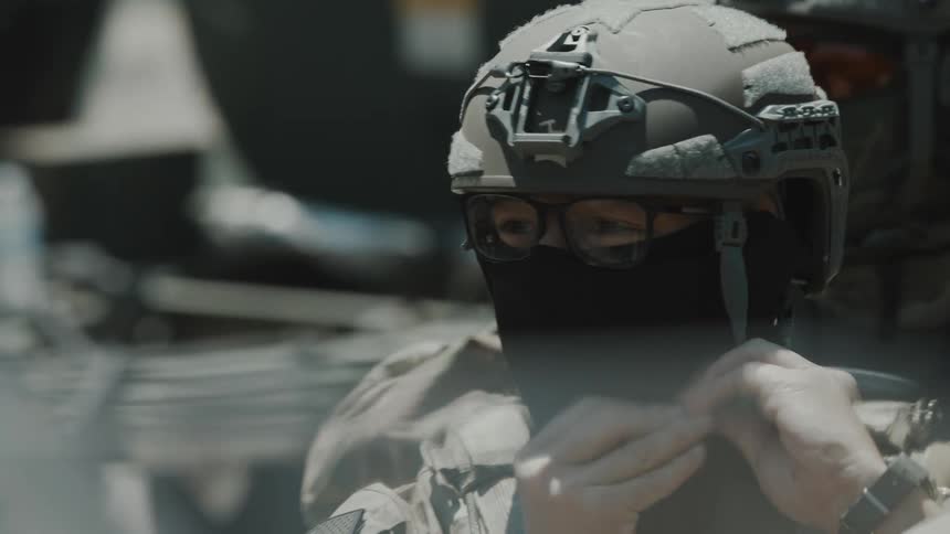 Immigration and Customs Enforcement SRT team gearing up for a raid