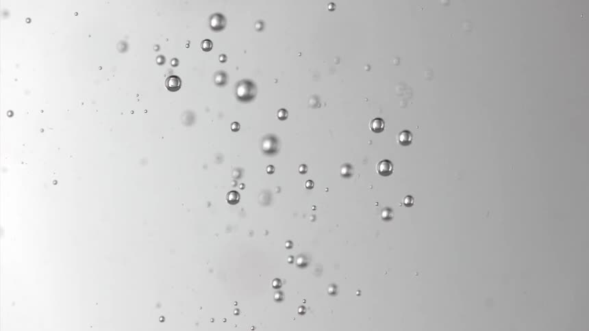 Water bubbles in an abstract liquid