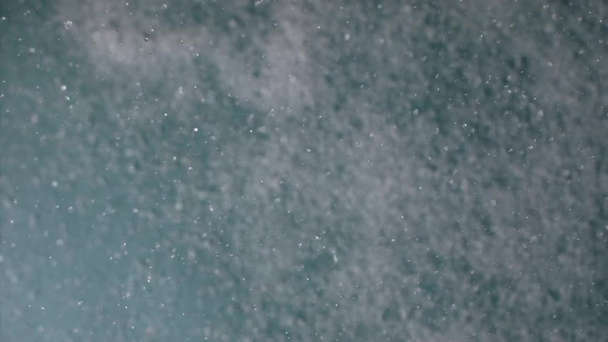 White shining powder falling