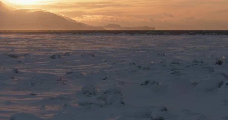 Snow covering the ground in desolate region