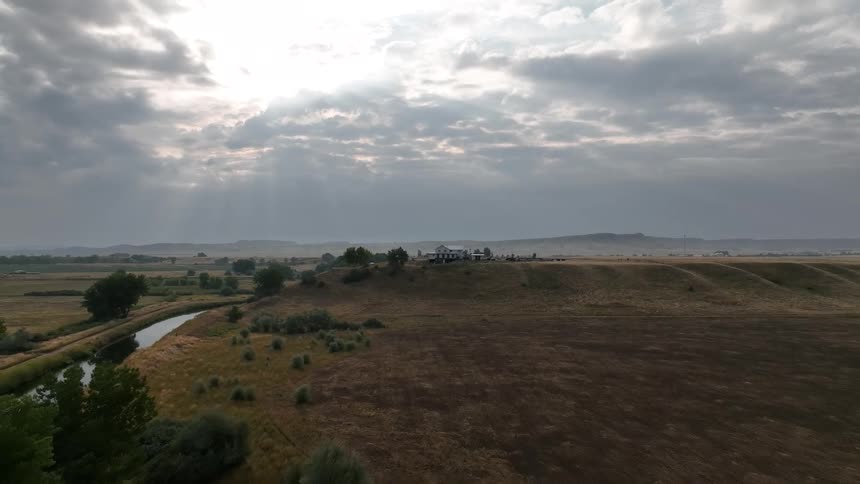 A river runs through the landscape