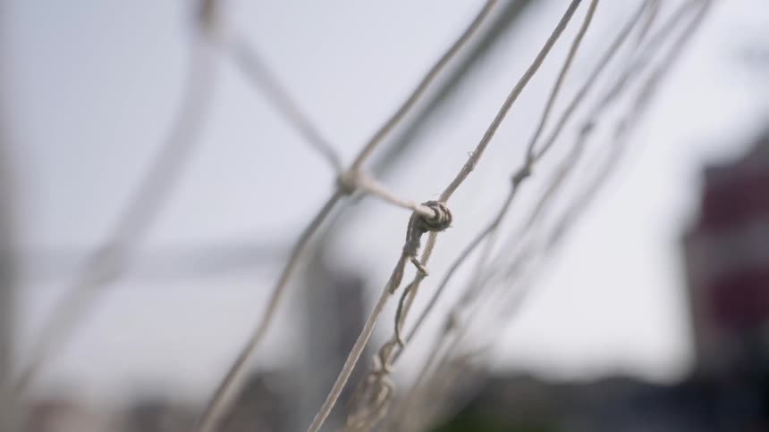 Close up of a network of white lines