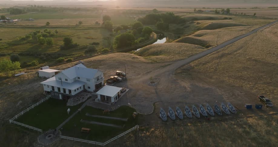 The sun rises over the land