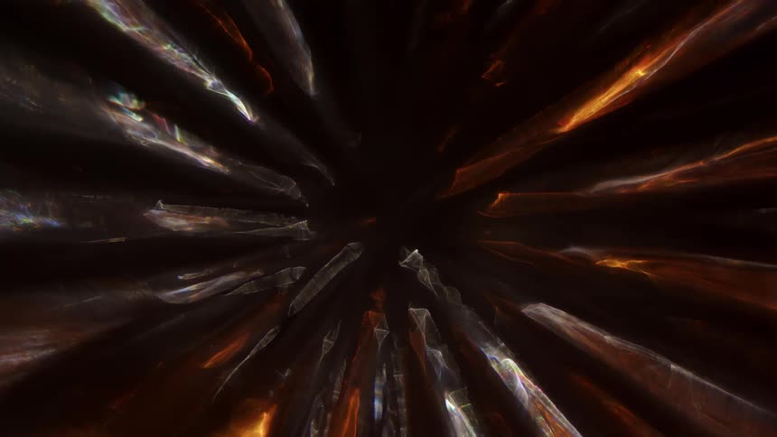 Sharp abstract bright reflections against a dark background