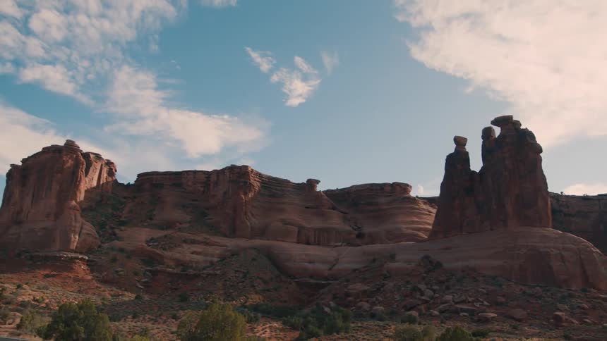 The canyon is full of brown rocks