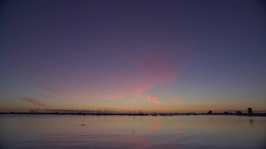 Body of water at sunset