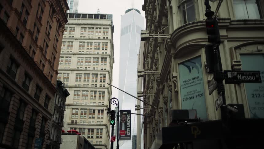Urban pedestrian street surrounded by classic and urban buildings