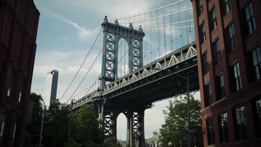 Bridge in an urban city seen during the day